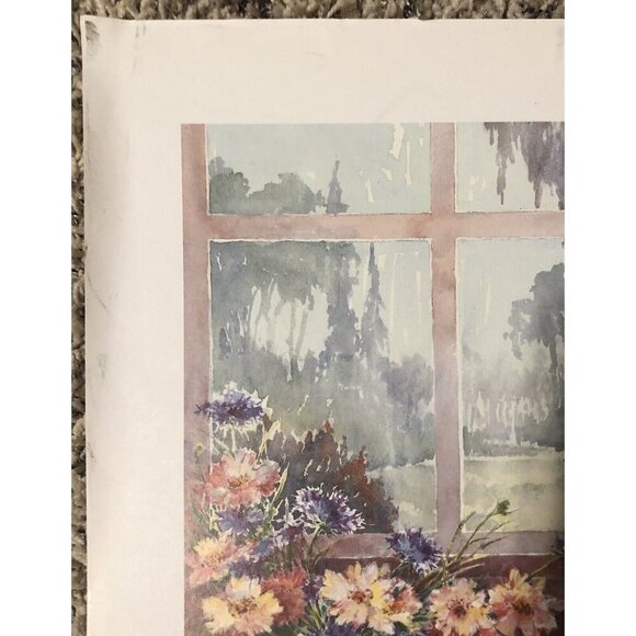 20"x16" Mounted Still Life Art Print FLORAL SPLENDOR 2 by JOSE Pink Flowers - Picture 3 of 6